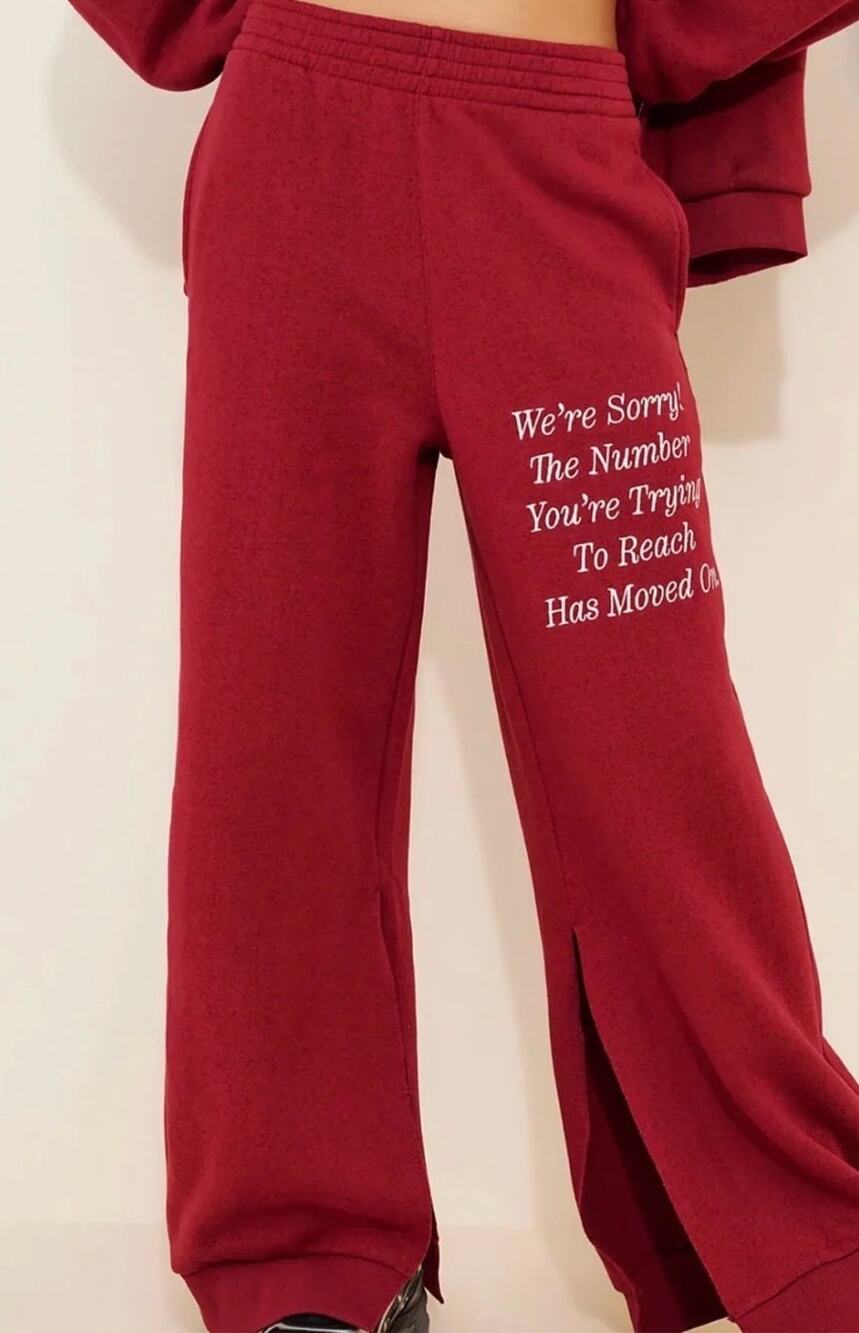 EUC Boys Lie 1-800 Wide-Leg Sweatpants